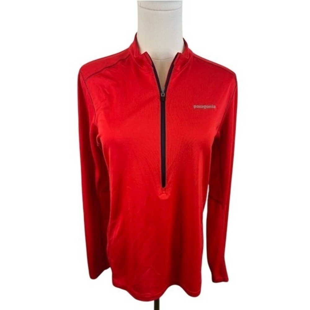 Patagonia Active Pullover Women's Size Small Red Half Zip Running